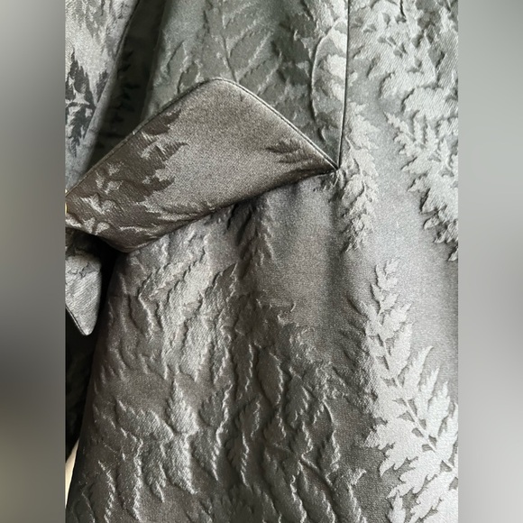 Dana Buchman Embossed Fern Silk Coat - Picture 8 of 10